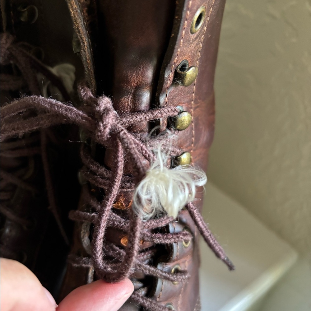 Vintage Durango Lace-Up Packer Boot Kiltie 90’s Brown leather - Picture 6 of 13